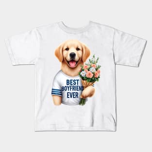 Golden Retriever Best Boyfriend Ever Kids T-Shirt